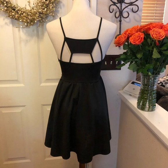 Reverse Brand Caged Style Studded Midi Dress in black size Medium - Picture 5 of 7